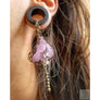 Ebony Magnetic Wooden Tunnels Ft. Detachable Spring Lily Dangles